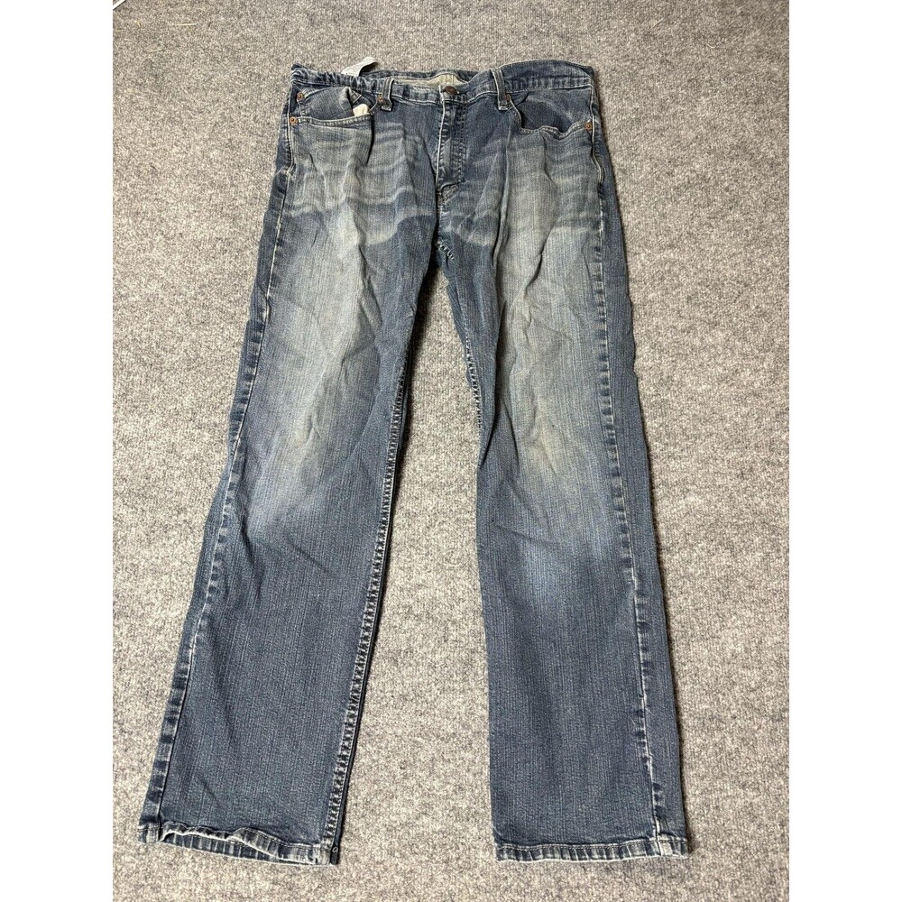 Levi's Jeans Mens 36x32 Blue Straight Regular Fit Medium Wash Stretch Denim